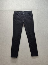 Loft Women Pant 28 Black Corduroy Modern Skinny Mid Rise Stretch Dark Wash