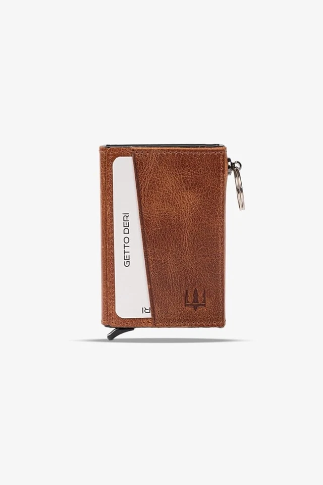 Cartera de cuero genuino Hype con nombre personalizado - Elegante tarjetero de visita Foto 3 de 4