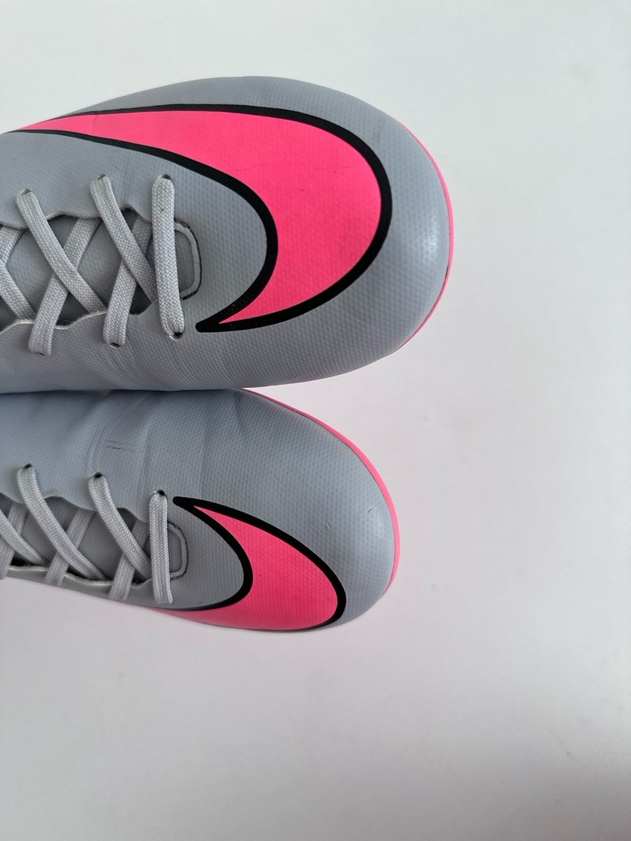Nike Mercurial Victory V FG Gray Pink Football Soccer Cleats Boots