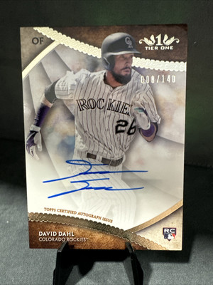 2017 Topps Tier One - Break Out Autographs #BOA-DDH David Dahl /140 (AU, RC)