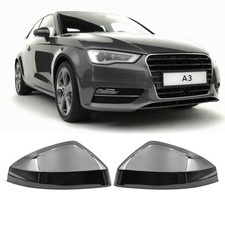 Glanz Schwarz Spiegelkappen Außenspiegel für AUDI A3 8V S3 RS3 TSI TDI 2013-2020