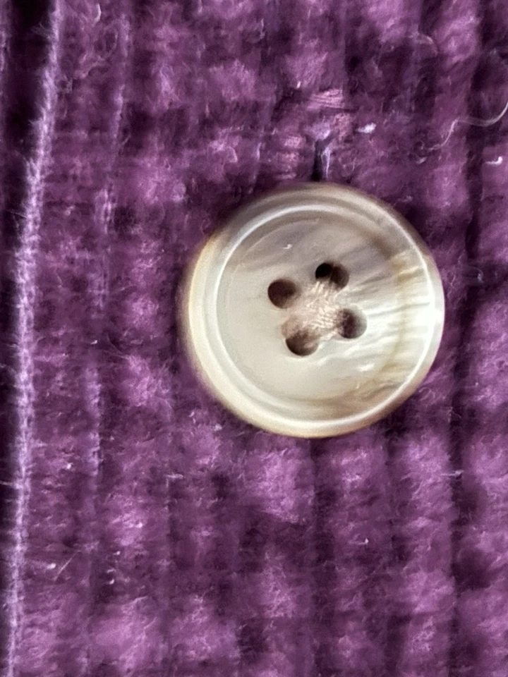 L.L. Bean Corduroy Shirt Jacket Womens Size XL Purple Button Up Wide Whale - Image 4 of 4