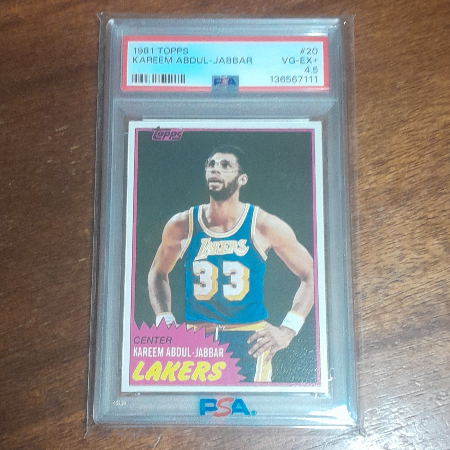 🔥3 PSA POP🔥RARE! 1981-82 Kareem Abdul-Jabbar Los Angeles Lakers #20 PSA Graded view 1