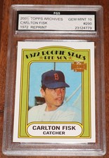2001 TOPPS ARCHIVES HOF BOSTON RED SOX CARLTON FISK #290 GRADED GEM MINT 10