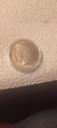 (#102136) Peace Dollar:  1921.  High relief.   VF+   (See video!)