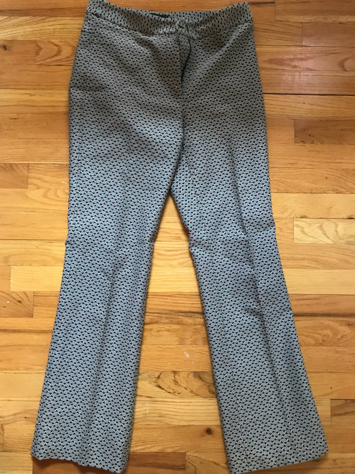 etro stretch pants flared geometric pattern gray … - image 4