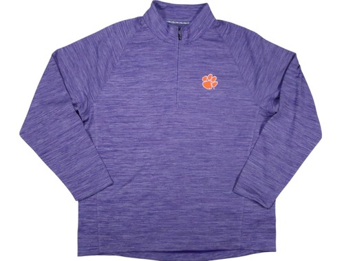 NEW TOMMY BAHAMA Clemson University Tigers XL PLAY ACTION HALF ZIP PULLOVER TOP - Picture 2 of 15