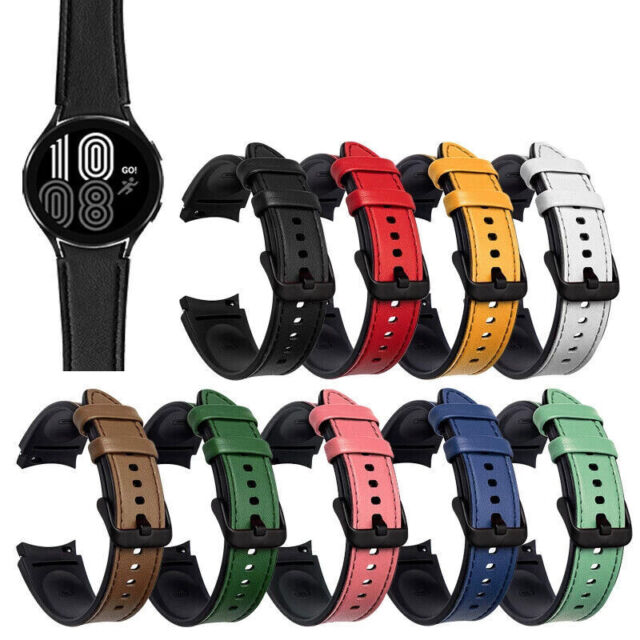 Silicone+Leather Strap Watch Band For Samsung Galaxy Watch 5 40/ 44mm /Pro 45mm