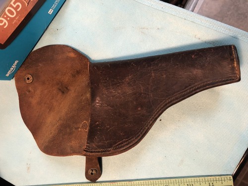 2 Antique 1870 Era Leather Pistol Holsters John P Lovell Arms Co Boston Mass - Picture 8 of 12