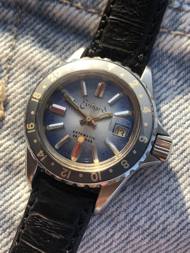 Diver Evilard Automatic 200 Meters Vintage Watch Lady Sub Like New - Picture 2 of 12