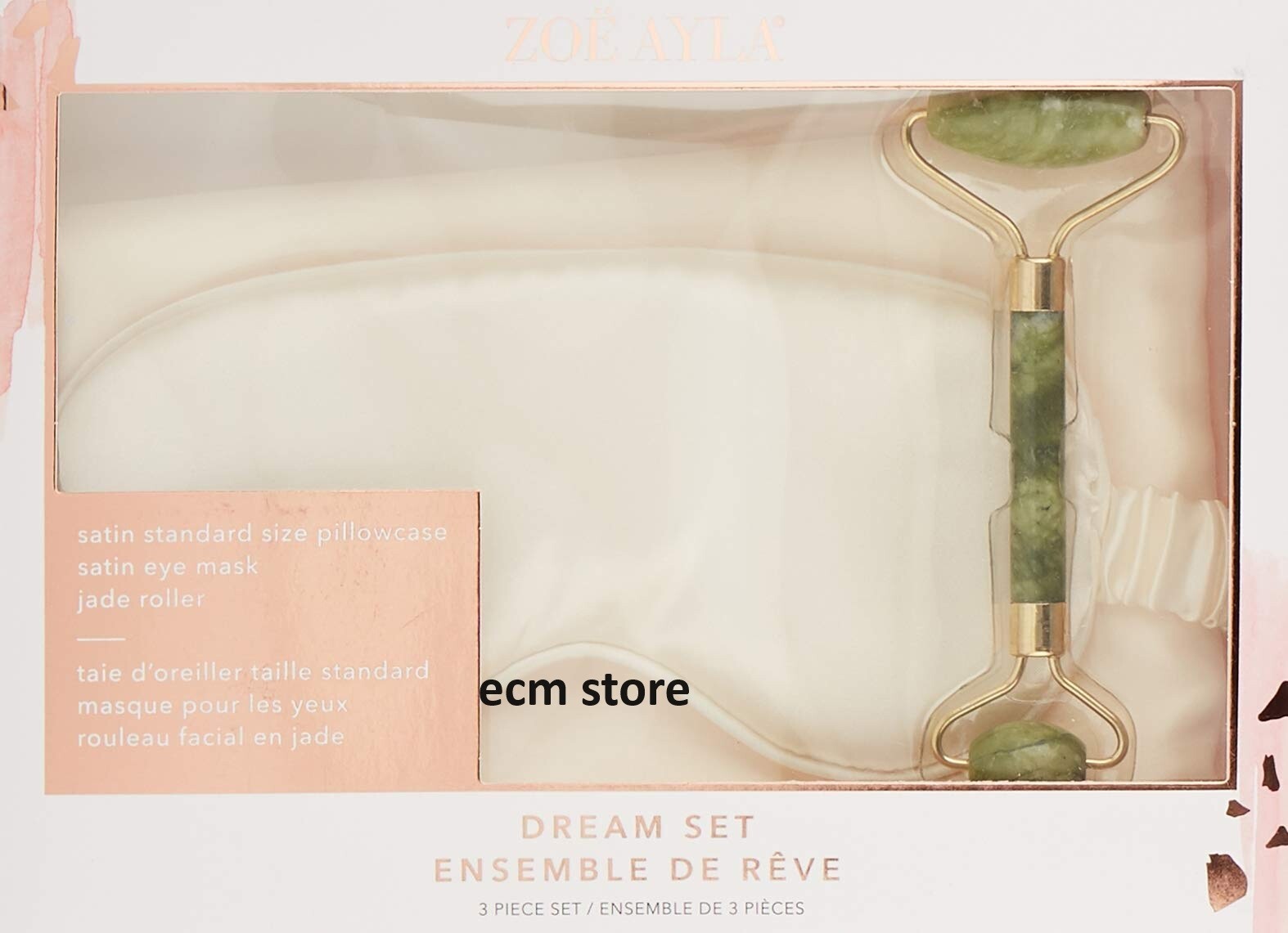 Zoe Ayla Coffret anti-teint froissé avec taie d'oreiller satinée et accessoires anti-casse cheveux
