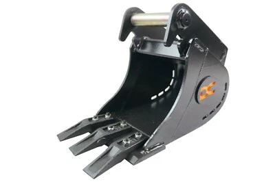 MS01 Tieflöffel Baggerschaufel Baggerlöffel Minibagger 25 cm 250 mm HARDOX 1T Kl