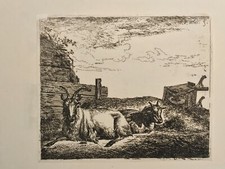 Adriaen van de Velde Recumbent Goats, Old_Master_Print on Apple Boutique