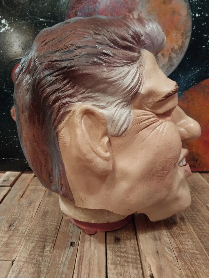 Vintage Halloween Mask Bill Clinton Vinyl Mask Cesar 1992 - - Image 3 of 4