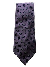Nautica Men s Purple Necktie Tie Silk Blue Ovals