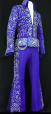Men Designer 2Pc Blue Swirl Jumpsuit Hand Embroidered Fashion western Outfits