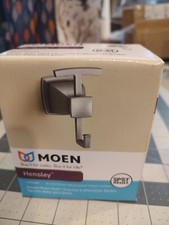 Brand New MOEN HENSLEY Double Robe Hook Brushed Nickel New in Box