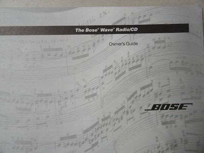 Bose Wave Radio CD | Owners Guide | User Manual | Original