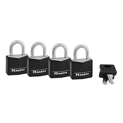 Master Lock 131Q 1  3/40,6 cm Wide Solid Body Padlock, resistente 4 pezzi