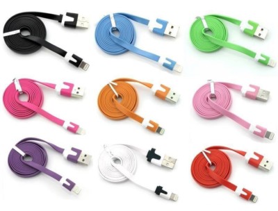 6ft flat noodle usb data charger Cable for iPhone X 8 7 6 plus 5s iPod Touch 5