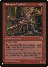 MTG Magic the Gathering Renegade Warlord (TMP-197/2869) The List LP