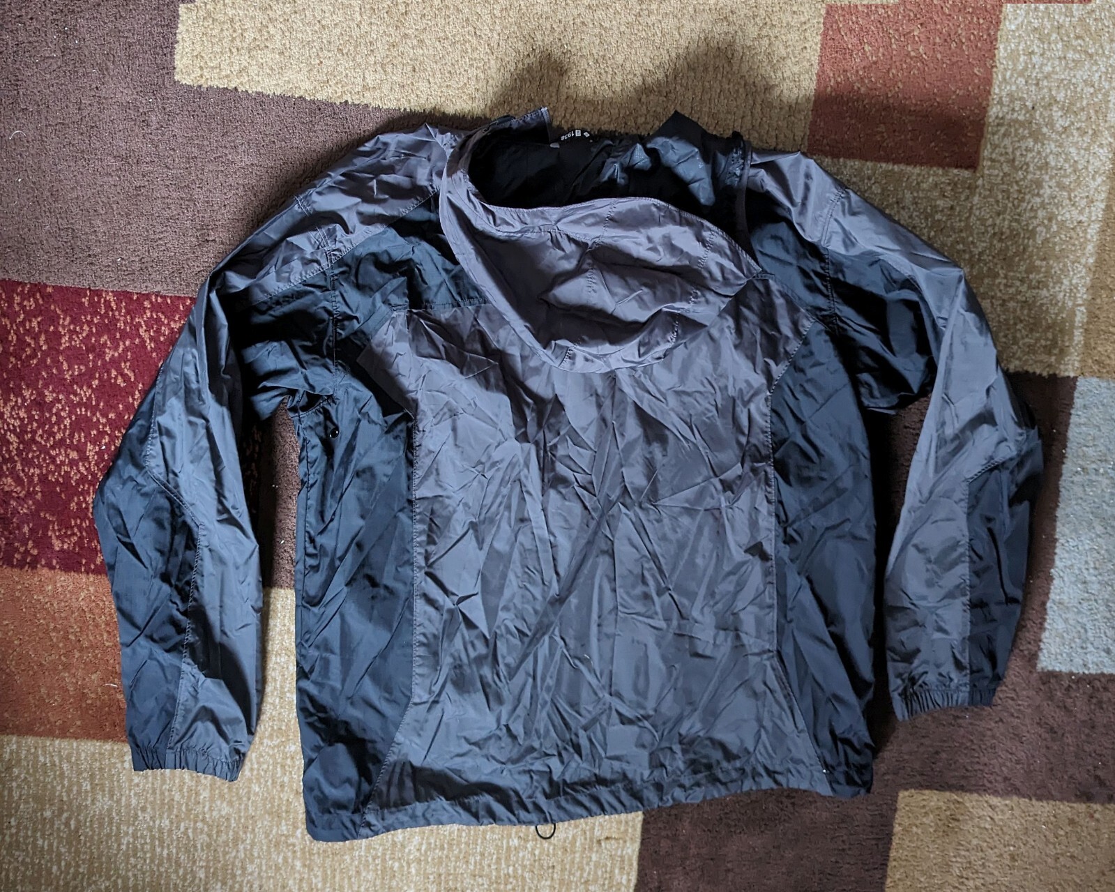 COLUMBIA Sportswear Company Gray Raincoat Hoodie Breathable Full Zip