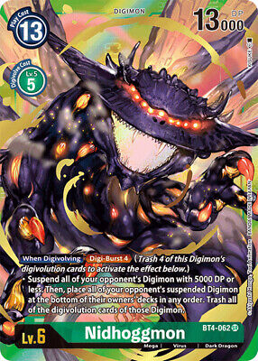 Digimon Nidhoggmon - BT4-062 - SR - Alternative Art Near Mint | eBay