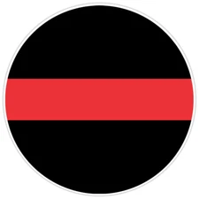 First Responder Firefighter Thin Red Line Bumper Sticker Military Vinyl Decal 5"