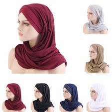 Muslim Women Instant Hijab Head Wrap Islamic Headscarf Shawl One Piece Amira Cap