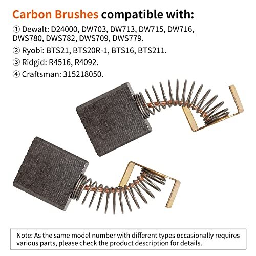 Replacement Carbon Brush 614367-00 5140024-30 for Dewalt Tile Saw - 2 Pack Ca... - Imagen 4 de 6
