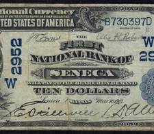 ???? KS 1902 $10  ??SENSCA, KANSAS?? PCGS VF 20 VERY RARE!!!