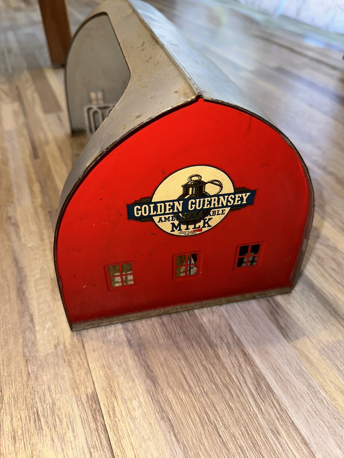 Golden Guernsey Milk Metal Tin Barn Toy eBay