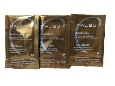 3 x Malibu Hard Water Wellness Hair Remedy .17 oz each