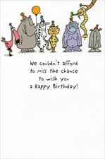 Funny BIRTHDAY Card FROM GROUP — Cheap Party Animals by American Greetings + ✉