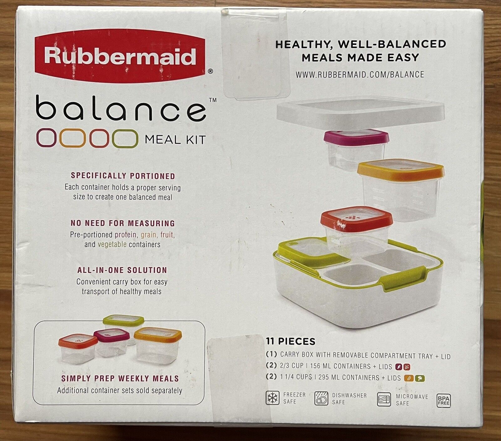 Rubbermaid Balance Pre-Portioned Meal Kit Food Storage Container