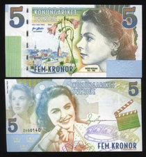 Sweden, 5 Kronor, Private Issue Essay, 2025 - Ingrid Bergman F