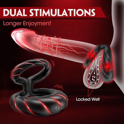Double Anneau Pénien En Métal CockLock 37x50 Mm - Sex Toy Pour Homme, Neuf