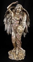 Fortuna Figur Als Engel - Veronese Statue Bronziert GöTtin GlüCksbringer Deko