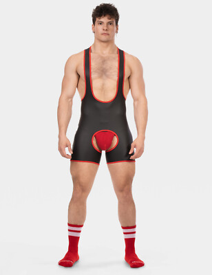 barcode Berlin - Singlet KAM schwarz-rot S M L XL arschfrei sexy gay 92445/103