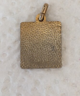Médaille Pendentif Du Signe Du Zodiaque Lion - Métal Doré - Vintage Années 1970
