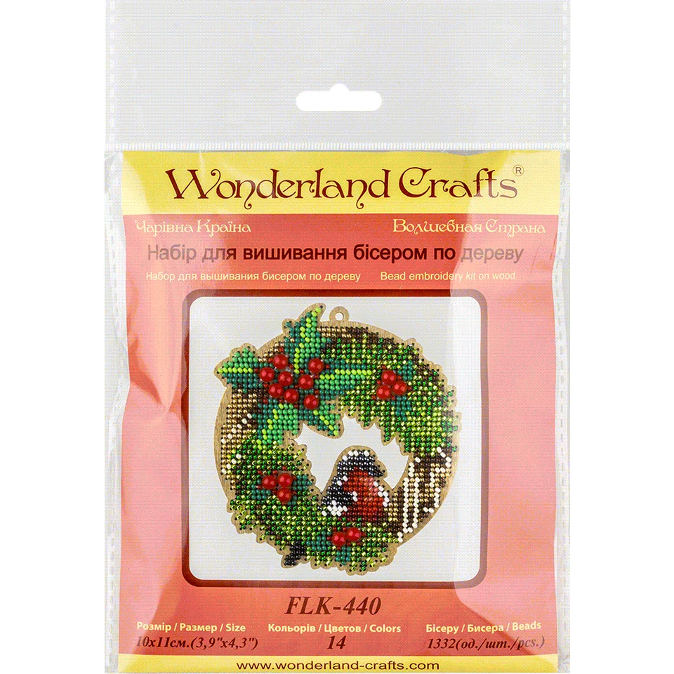 Wonderland Crafts Perlen Stickpackung auf Holz FLK-440 - Bild 3 von 4