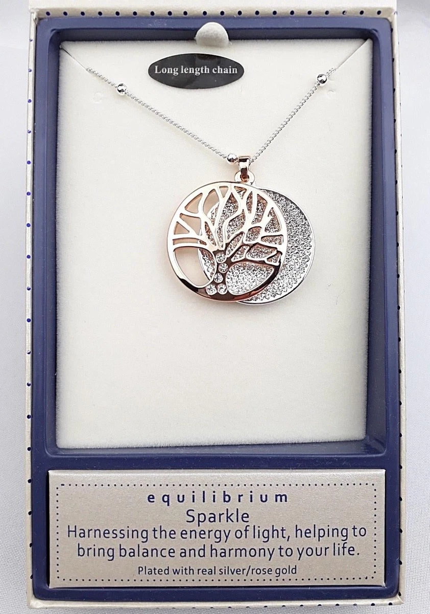 Ladies Girls Silver Plated Tree of Life Necklace by Equilibrium