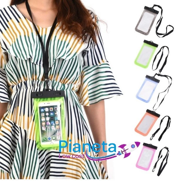 COVER CUSTODIA IMPERMEABILE PER SMARTPHONE SUBACQUEA MARE UNIVERSALE ERMETICA - Immagine 4 di 4