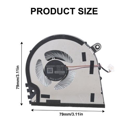 Laptop CPU Cooling Fan DC5V 0.45A 4Pin Radiator for 7440 7640 2023 13th - Afbeelding 8 van 8