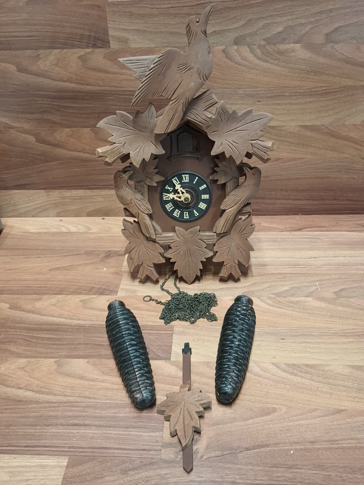 Vintage 8 Day "Leaf and Loon" Regula Traditional Cuckoo Clock West