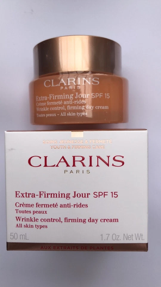 Clarins Extra-Firming Jour SPF 15 Anti-Falten Tagescreme für Alle Hauttypen 50ml - Bild 2 von 4
