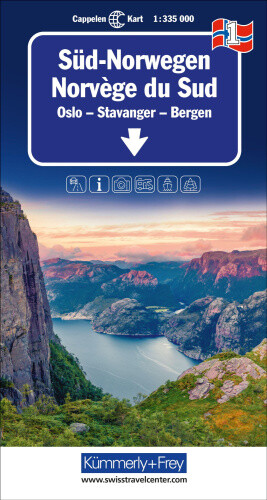 Süd-Norwegen Nr. 01 Regionalkarte Norwegen 1:335 000 by Hallwag Kümmerly+Frey AG