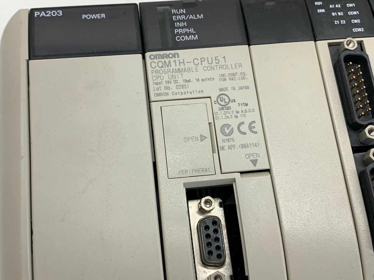 Omron CQM1H-CPU51 Programmable PLC Controller CPU with PA203 Omron CQM1H-CPU51 Programmable PLC Controller CPU with PA203