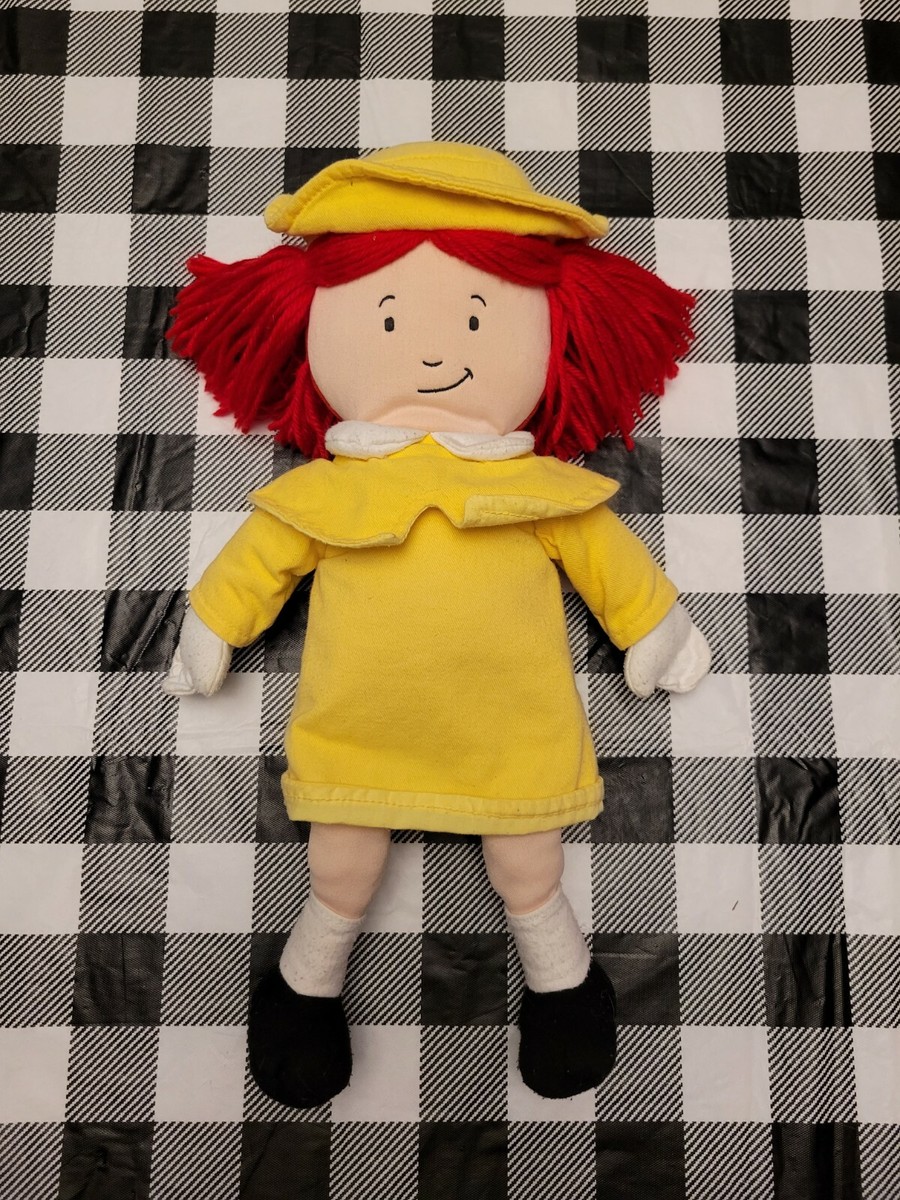 Madeleine Doll Yellow Dress Black Silky Bow Red Hair 15
