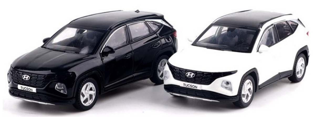 Hyundai Motors Tucson NX4 Diecast Mini Car 2 pcs Set Toy 1:38
